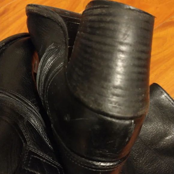 Prada Zipper Leather Boots Black 36